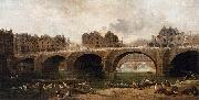 Hubert Robert Demolition of the Houses on the Pont Notre-Dame in 1786 Sweden oil painting artist
